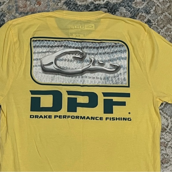 Drake Performance Fishing yellow tshirt. Medium. Excellent used condition - Picture 4 of 6